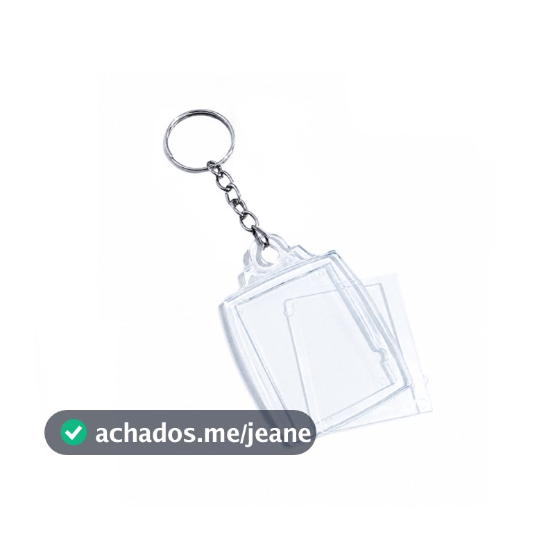 Chaveiro Acrílico 3x4cm Tradicional  - 50 Unidades