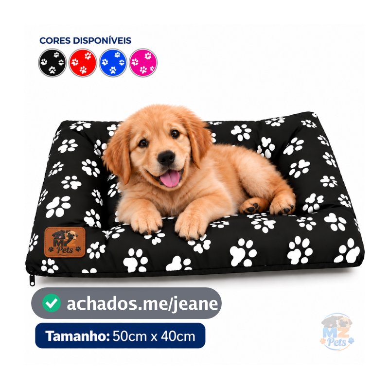 Cama Pet Porte Pequeno Para Cães e Gatos Colchonete Pet 50x40 Com Zíper Colchonete Confortável Lavável