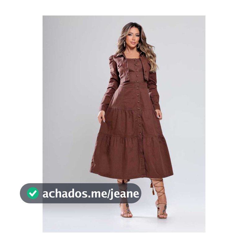 Conjunto Vestido Jaqueta Cropped Moda Feminina Evangélica