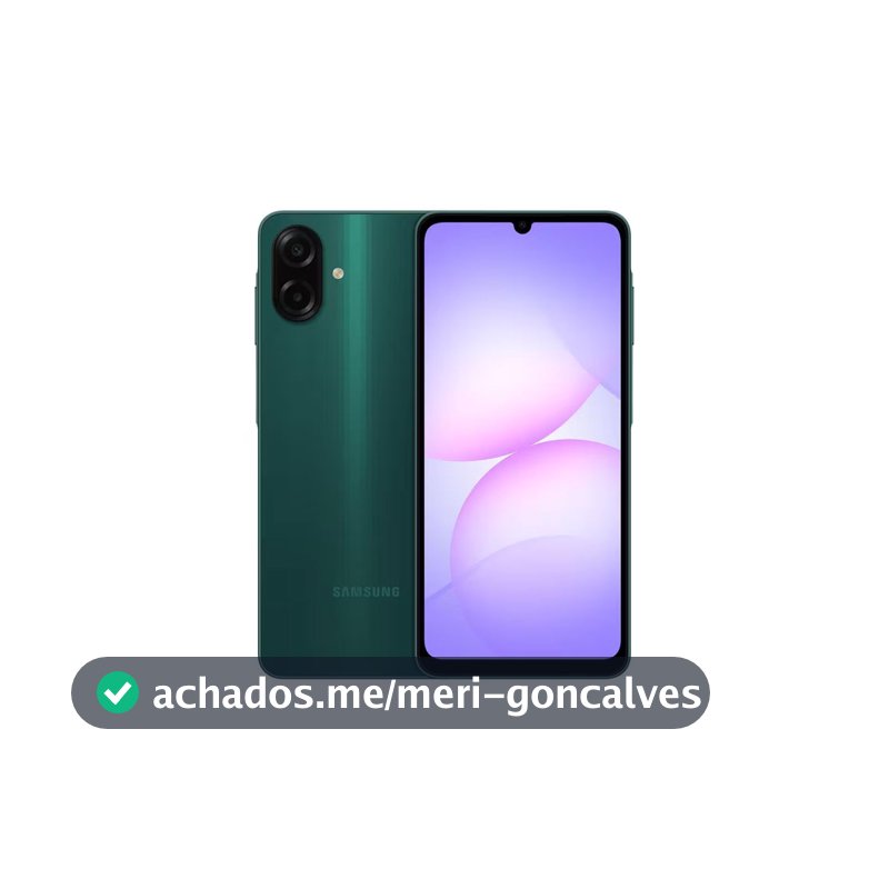 Celular Galaxy A07 Tela 6.7 128GB 4G 90Hz Câmera Dupla 50MP Verde Samsung