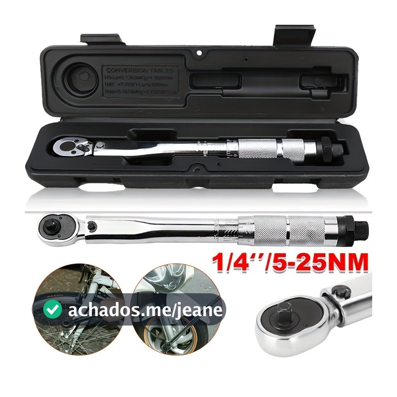 TORQUIMETRO DE ESTALO MINI P/ SOQUETE 1/4 5-25 Nm 0,5kg A 2,5kg