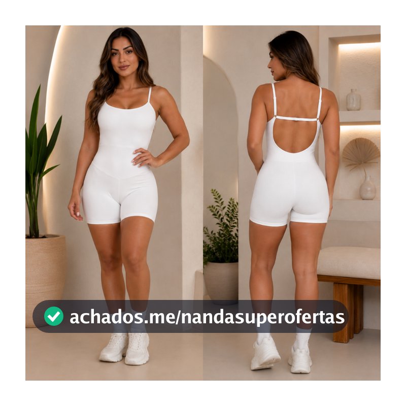 Macaquinho Feminino Costas Aberta Fitness Suplex Alça Fina Academia Esportivo Yoga Pilates