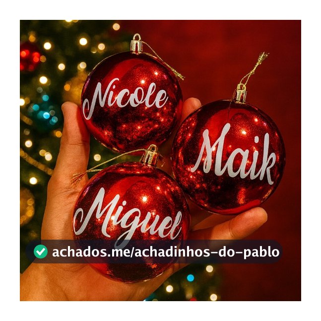 BOLAS DE NATAL COM NOME PERSONALIZADO