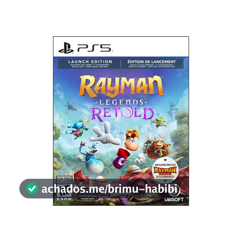 Rayman Legends Retold Launch Edition PS5 Midia Fisica