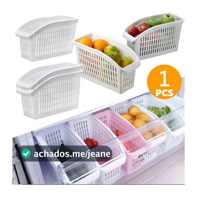 1/2/3 Cesto Organizador Cozinha Geladeira Armário