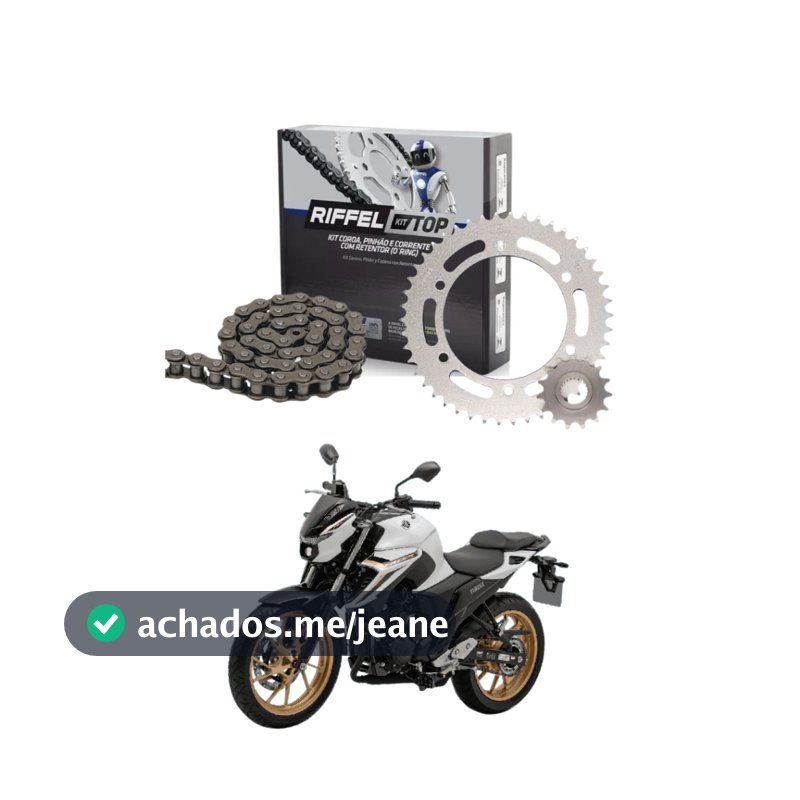 Kit Relação Tração Transmissão Fazer 250 2018 A 2026 C/ Retentor Original Riffel