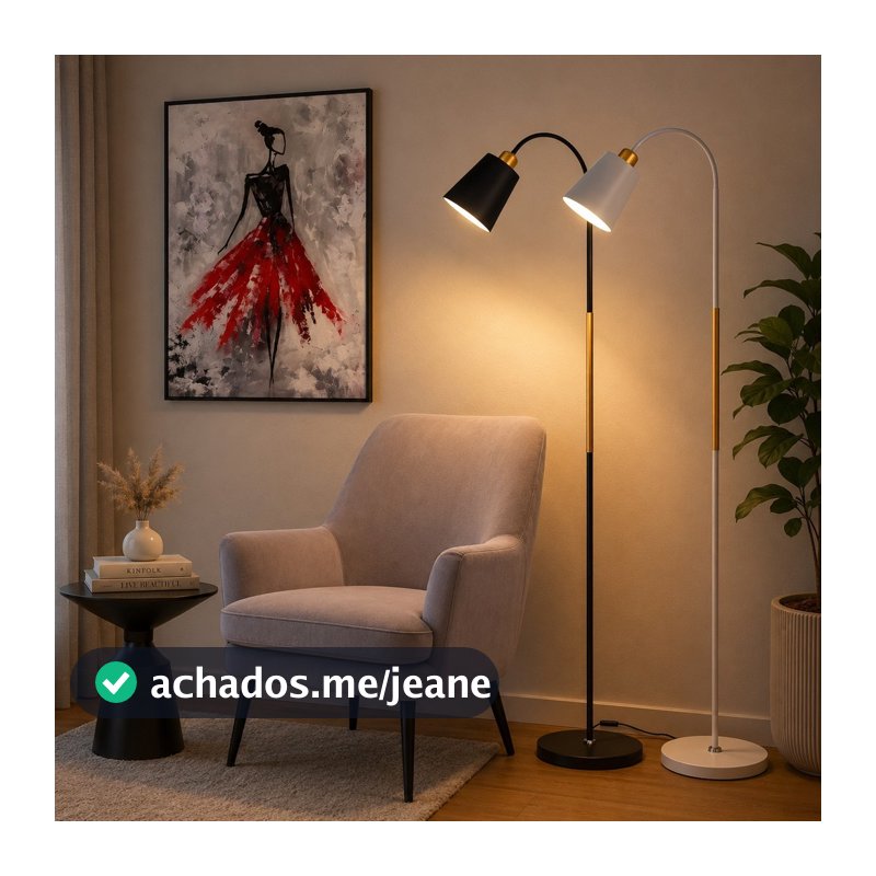 Luminária De Chão Moderna Abajur Pedestral No Piso 150CM Para Sala Quarto ou Escritório