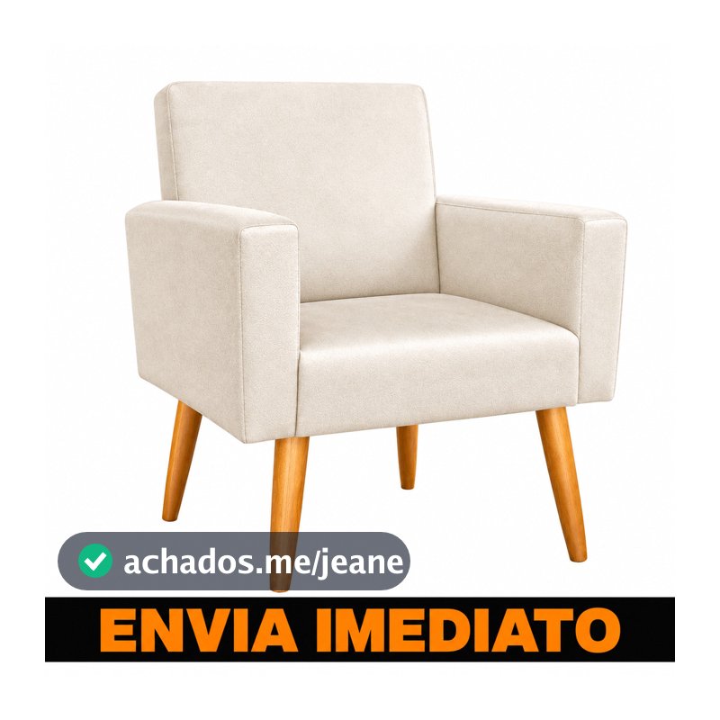Envio Imediato - Poltrona para Salão de Beleza Nina Pés Palito Suede