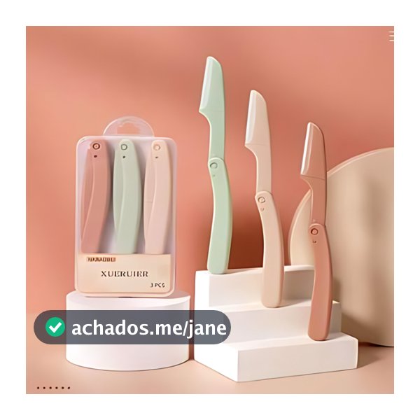 Kit 3 Peças Lâmina Gilette Facial Rosto Sobrancelha