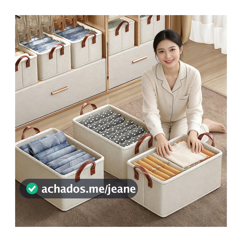 Conjunto de 2/4 Caixas Organizadoras com Gaveta Cesta de Armazenamento para Roupas