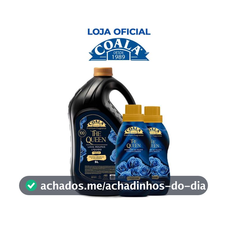 Kit Coala Laundry 1 Lava Roupas 5L + 2 Amaciantes - The Queen
