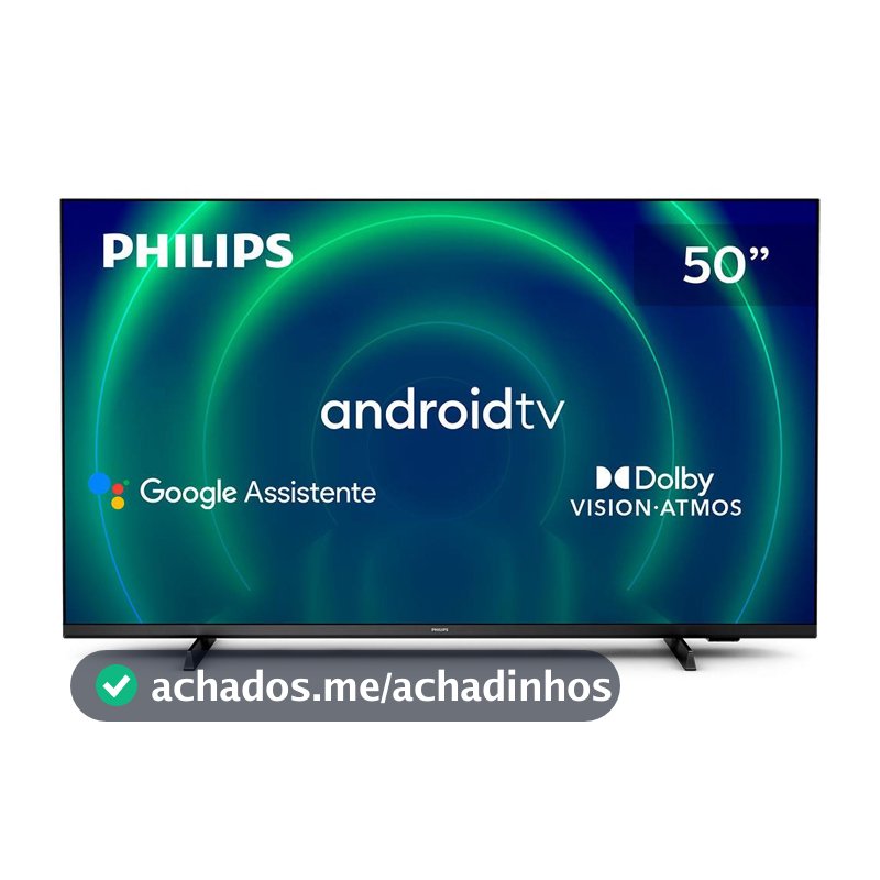 Smart TV 50 Polegadas UHD 4K 50PUG7406 Android TV Philips