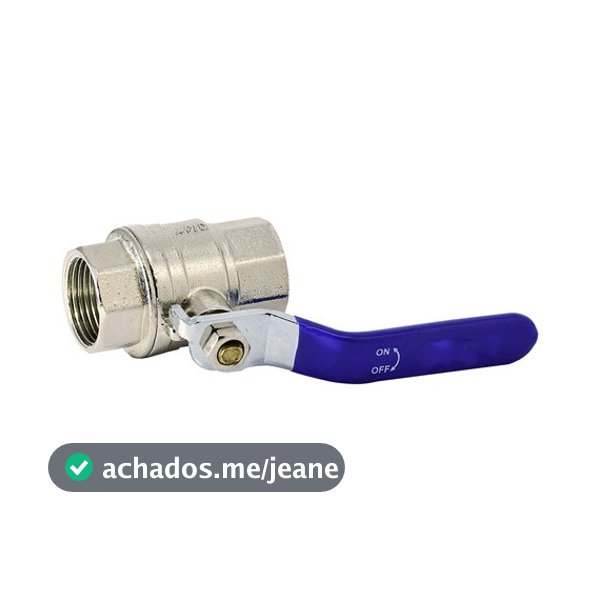 Registro Válvula De Esfera Passagem Plena Alavanca 3/4 Metal Controle Agua Vazao Maxima Vedacao Total