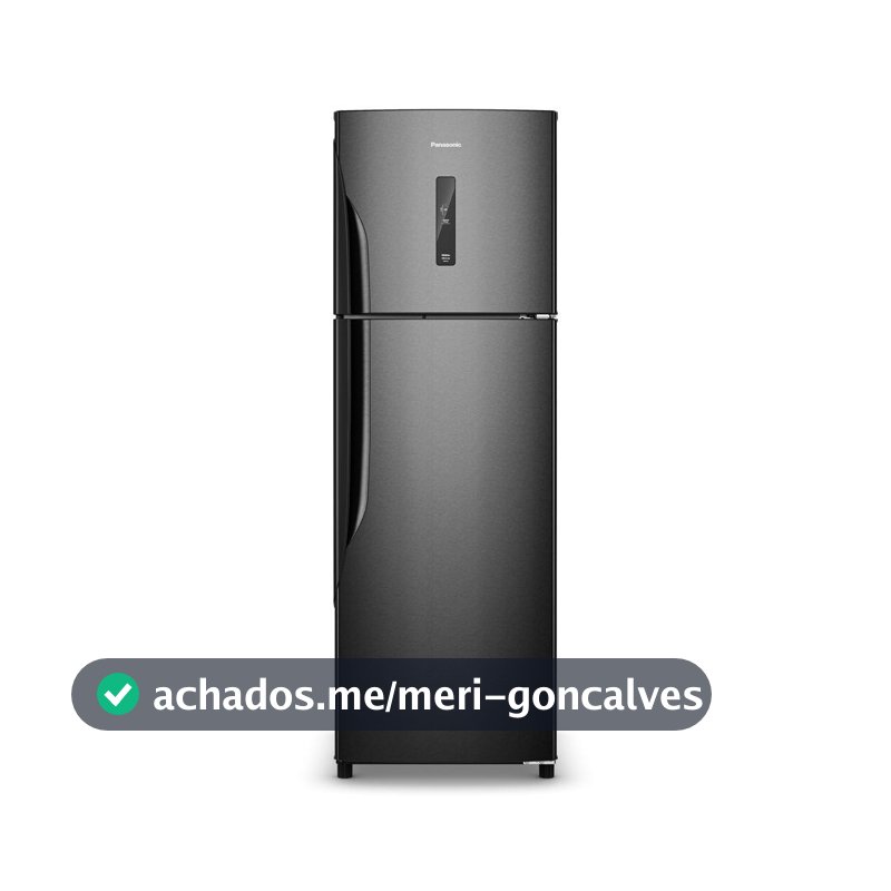 Geladeira Panasonic 391L Duplex Frost Free Inverter Black Inox Look NR-BT44PV3B