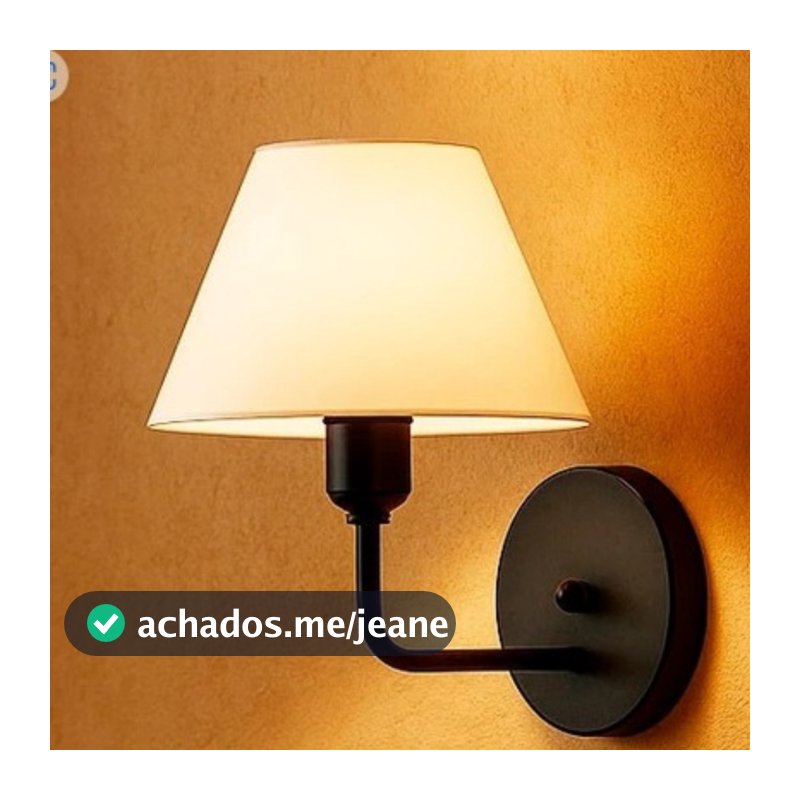 Arandela de Parede Retrô Vintage Charm com Cúpula Injetada Preto Bivolt I Quarto, Sala e Corredor