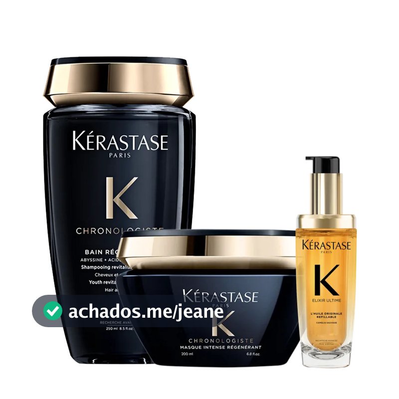 Kit Kérastase Chronologiste+Elixir Ultime L'Huile 75ml Trio