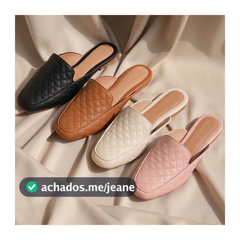 Sandália Feminina Sapatilha Ortopédica Salto Baixo Mule Confortável Elegante Casual - Promoção !