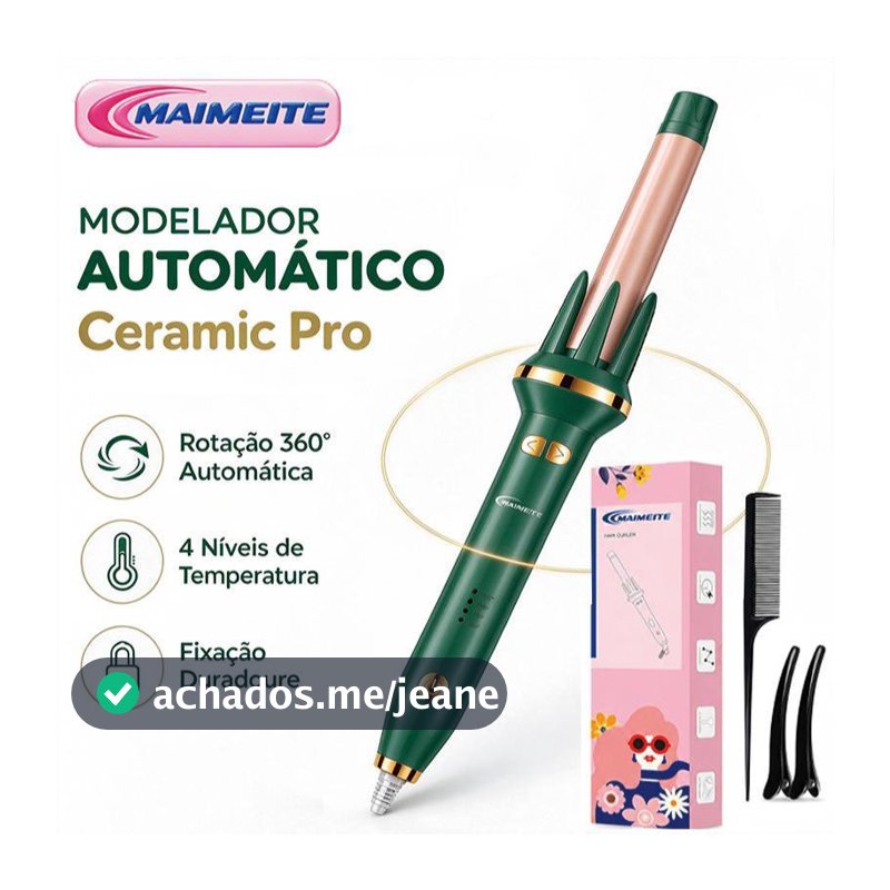 MAIMEITE Modelador de Cachos Automático 25mm Bivolt Revestimento Cerâmico Aquecimento Rápido