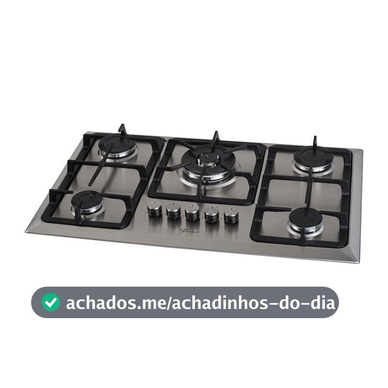 Fogao Cooktop 5 Bocas Fischer Inox Bivolt