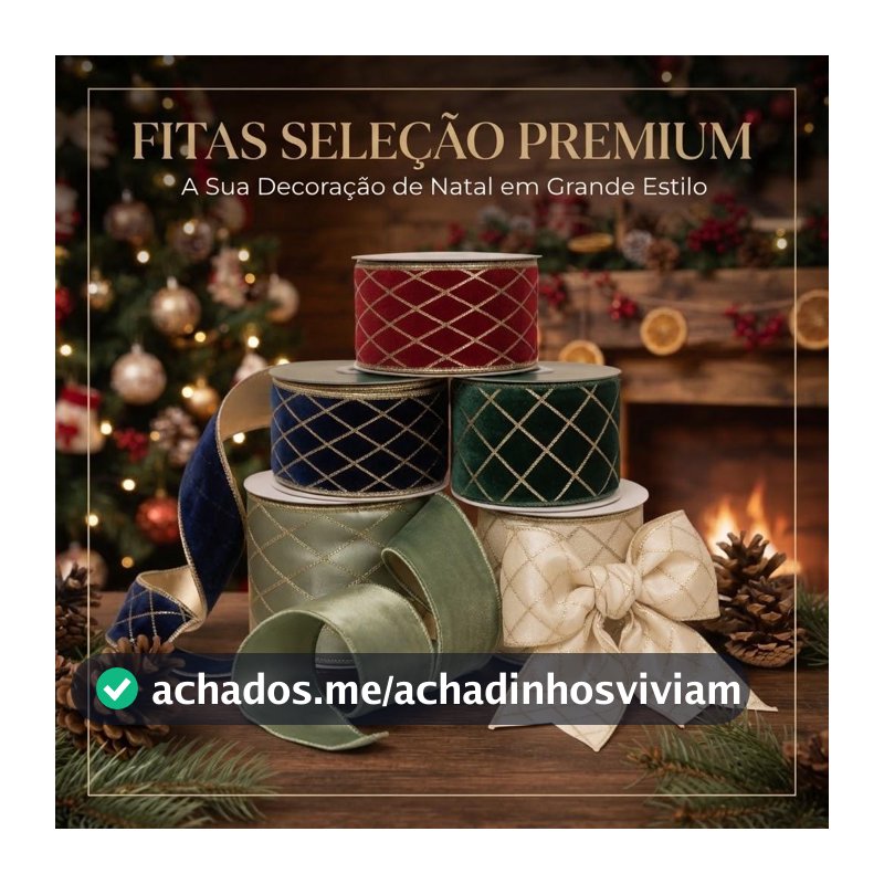 Fita Natalina Seleção Premium Decoração Natal Luxo Árvore De Natal