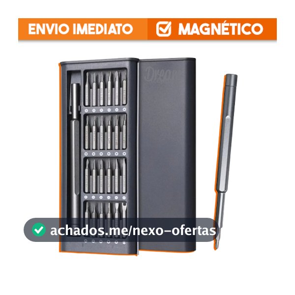 Jogo Kit Chaves Precisão 24 Peças Magnéticas para Celular Notebook Computador e Eletrônicos