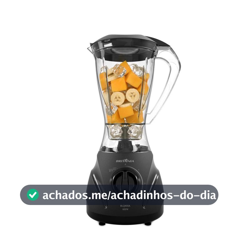 Liquidificador Britânia 600W 2,1L 3 Velocidades BLQ900A