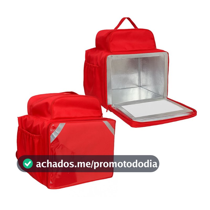 Mochila Profissional Delivery 45L com Isopor Motoboy e Apps de Entrega
