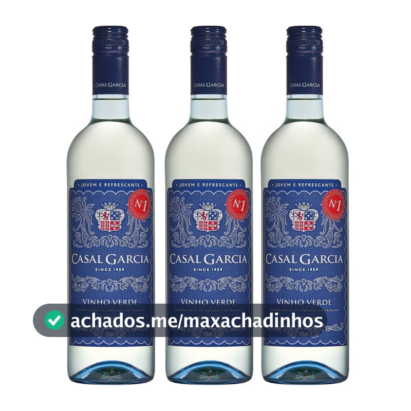 Kit 3x Vinho Português Branco DOC Vinho Verde Casal Garcia 750ml
