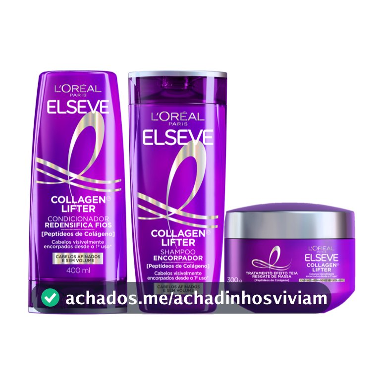 Kit L'oréal Paris Colágeno Lifter Shampoo + Condicionador + Tratamento