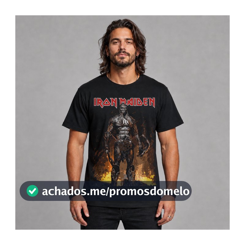 Camiseta Iron Maiden Banda Camisa Basica Rock Premium Varias Estampas