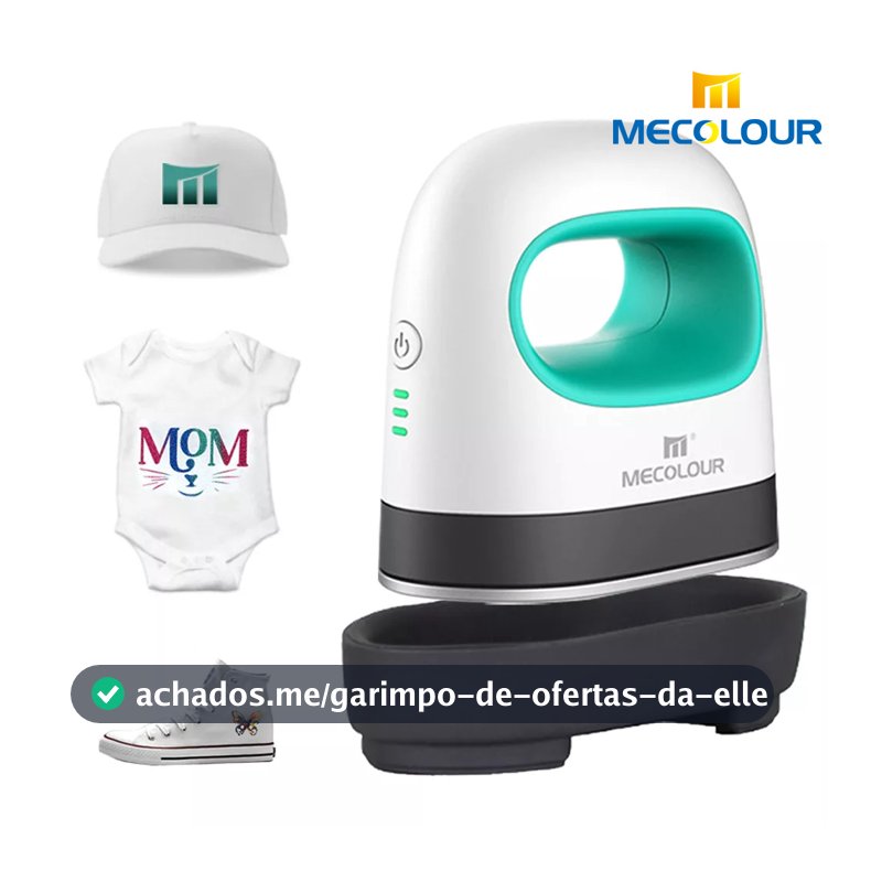 Mini Prensa Térmica Simples Máquina De Engomar Para Sacos De Roupas Verde Mecolour
