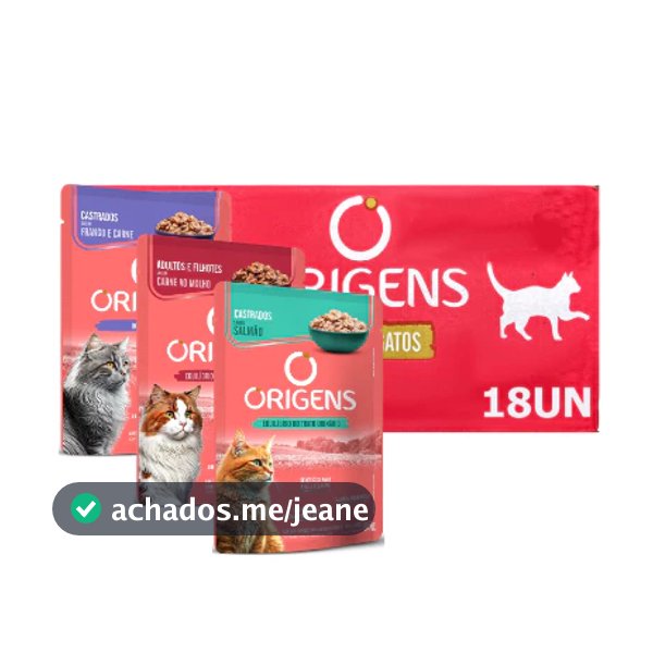 Origens Sachê Gato 85g Caixa Com 18 Unidades