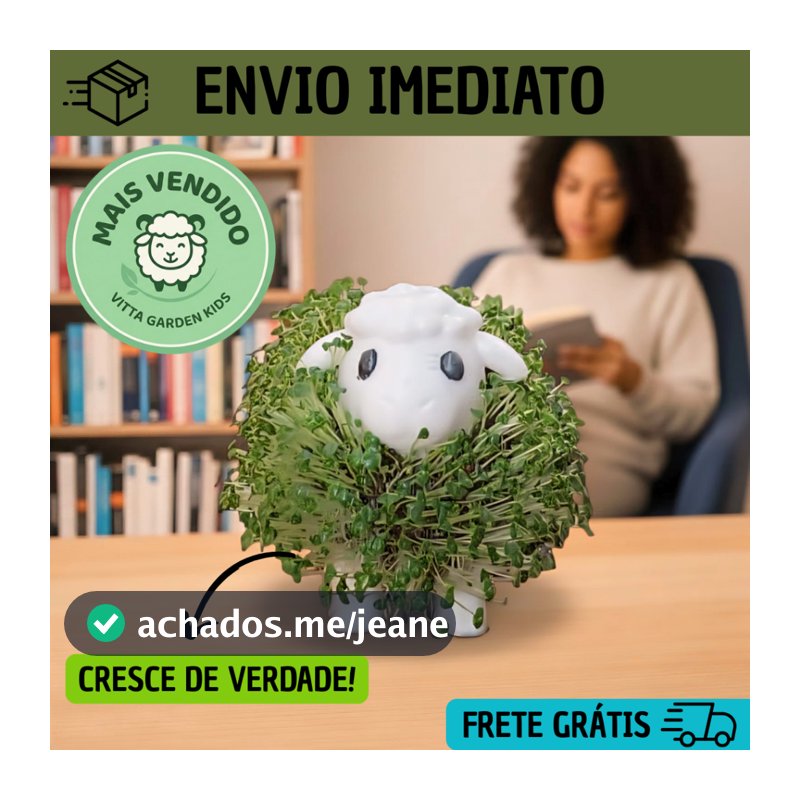 Kit Ovelha de Chia | Planta Viva Decorativa, Educativa & Sustentável