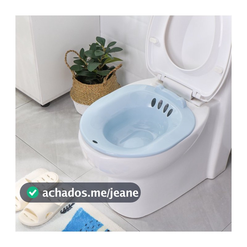 Bacia Para Banho de Assento de Vaso Sanitário Higiene Íntima Mulheres Idosos Pós-Parto
