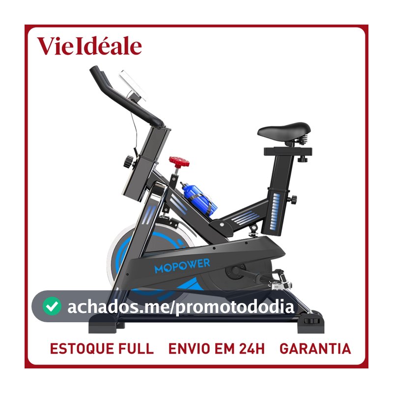 Bicicleta Spinning Profissional 15kg Roda Inércia - Suporta 150kg  | Display Digital | Silenciosa | Altura Ajustável