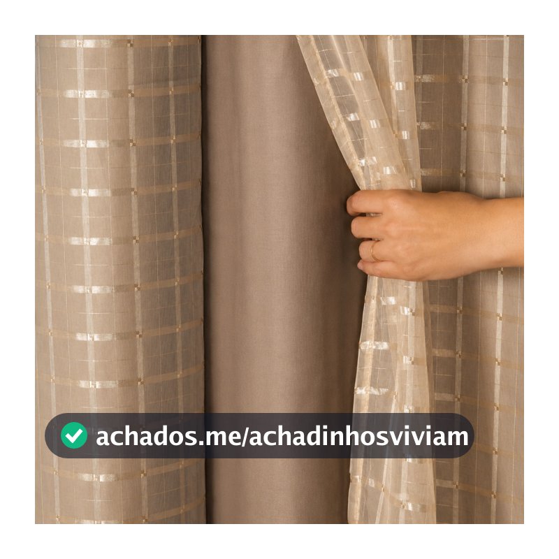 Cortina Blackout PVC Voil Xadrez 1,40 × 1,70 / 2,00 X 1,40