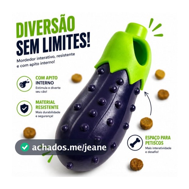 Mordedor Berinjela para cachorros - Qualidade Premium - Envio Imediato - Legumes