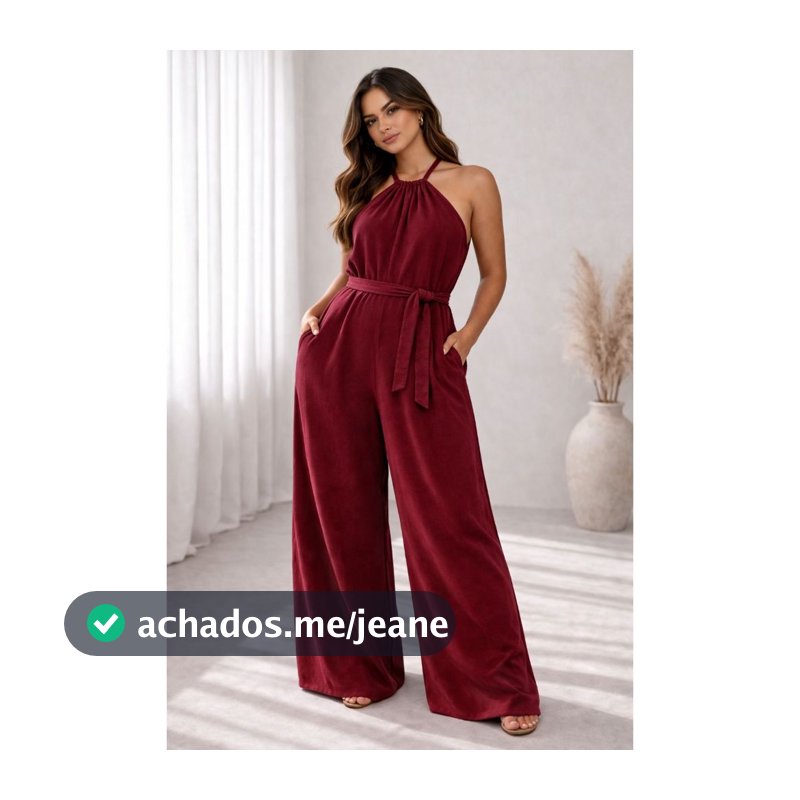 Macacão Longo Feminino Elegante Duna