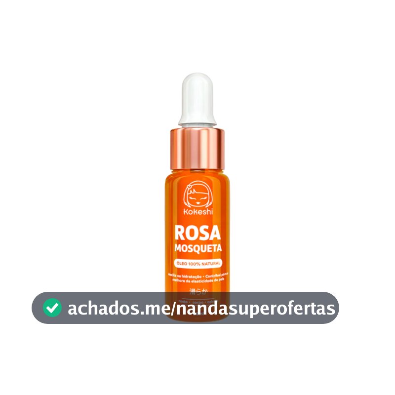Óleo de Rosa Mosqueta 100% Puro Natural Kokeshi Reparação e Hidratação 20ml