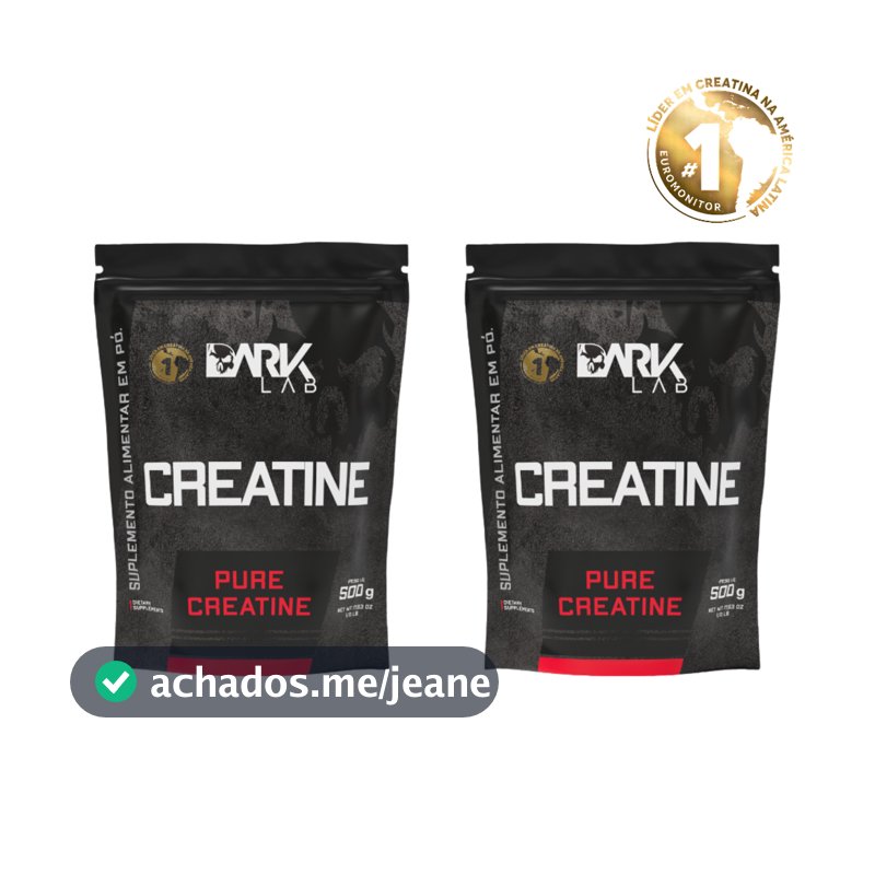 Kit 2x Creatina Monohidratada Pura Refil 500g Dark Lab -  Creatina 100% Pura