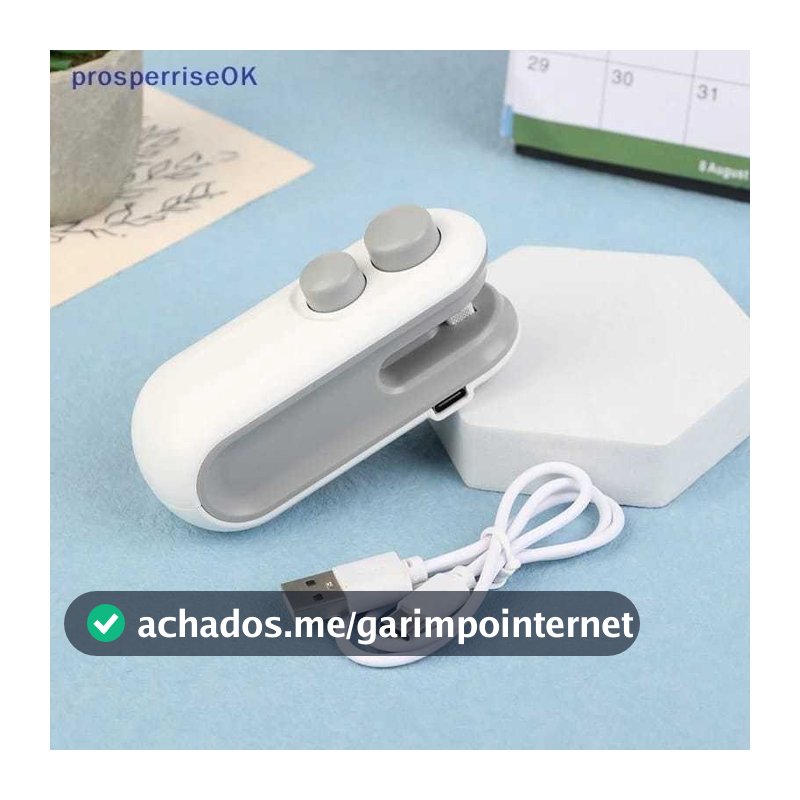Mini Máquina Seladora De Embalagem 2 em 1 Recarregável 5v Bivolt
