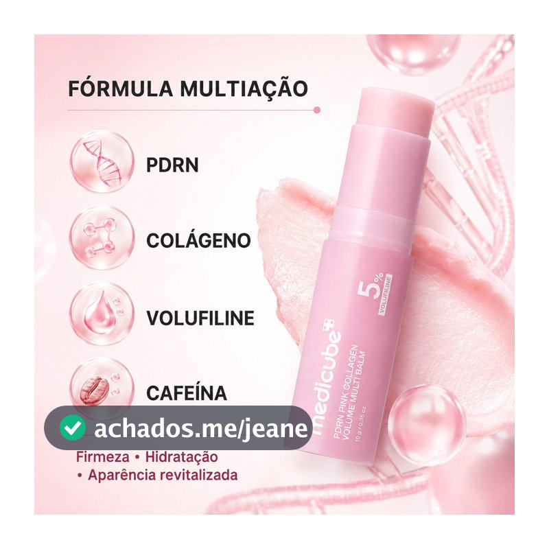 medicube PDRN Pink Collagen Volume Multi Balm 10g Stick Facial com PDRN para Hidratação e Linhas