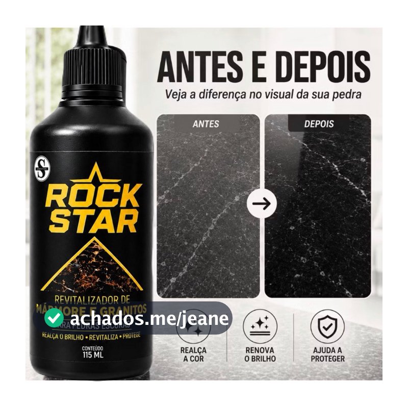 Renova Granito Mármore Realça Cor Imediato Rock Star Revitalizador