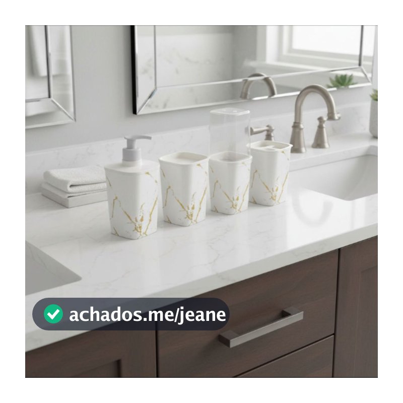 Kits de Banheiro Pia Dispenser de Sabonete Líquido Porta Escova Porta Algodão Saboneteira Lavabo