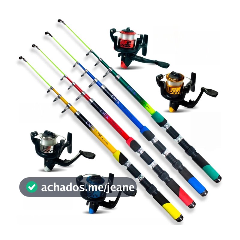 Kit 1-4 Vara De Pesca 60-120lbs Completa Com Molinete Esportiva Ao Ar Livre Robalo Portátil Com Linha