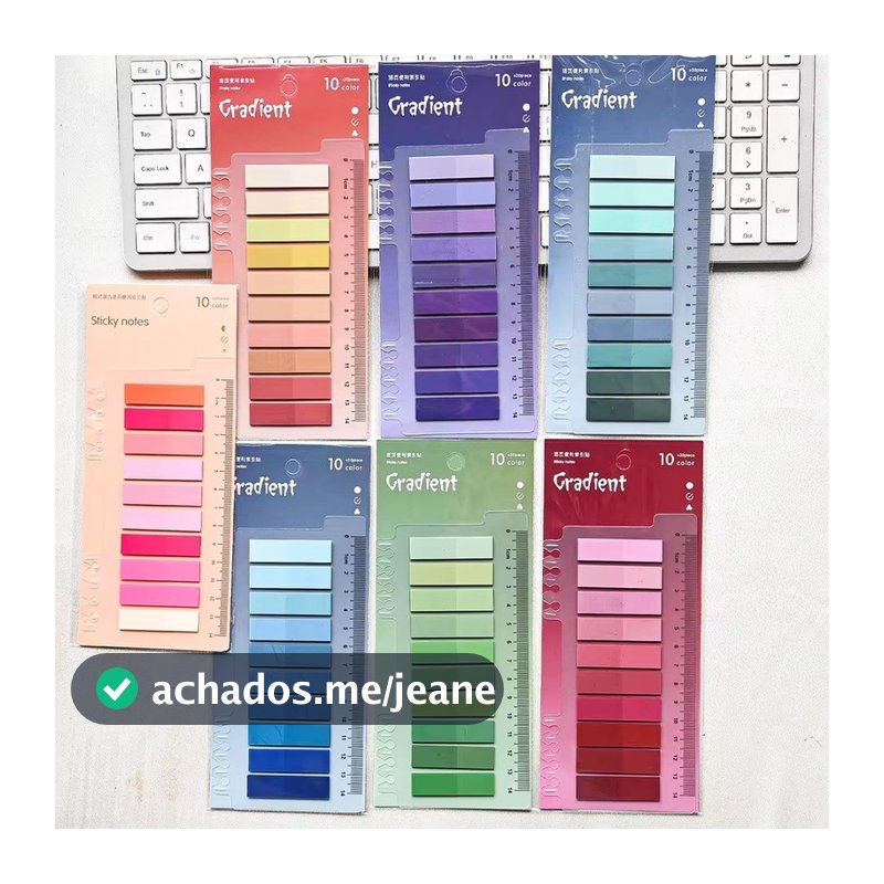 200 Folhas Transparente Colorido Índice Criativo Bloco De Notas Escritório Escola Papelaria Auto-Adesivo Adesivos Blocos