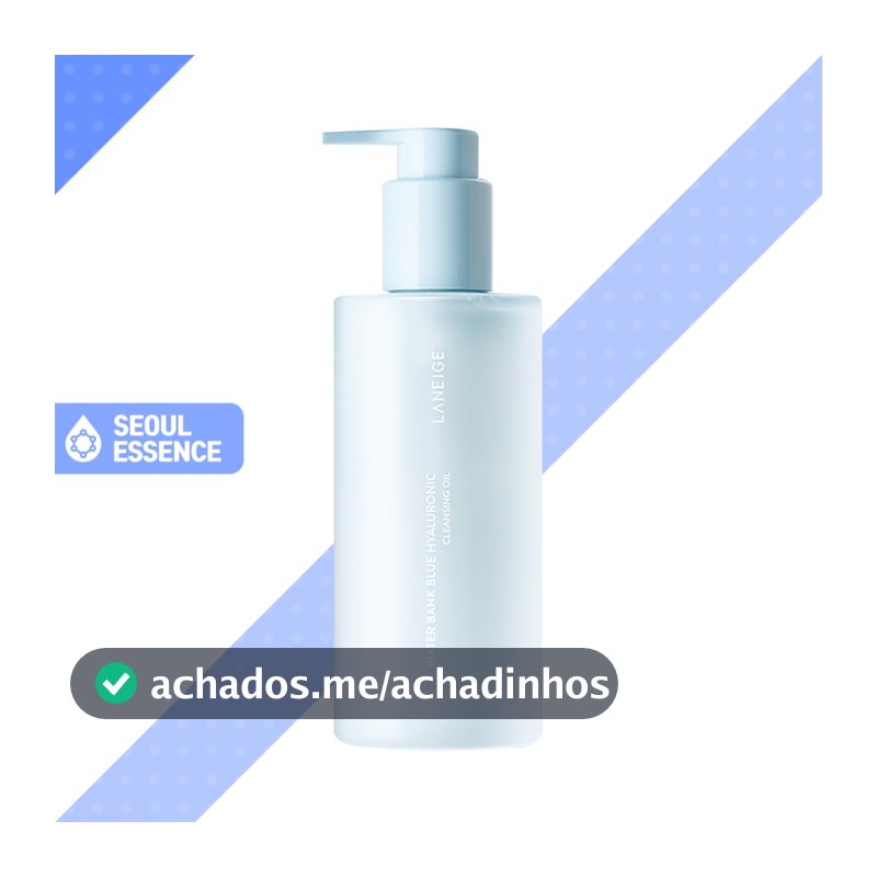 Óleo De Limpeza Hialurônico Azul LANEIGE Water Bank 250ml-Pesada De Maquiagem , Remoção De Sebo Para Entupimento De Poro