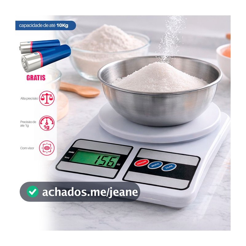 Balança Digital Cozinha 10Kg Balança de Precisão Digital de Alimentos Cozinha