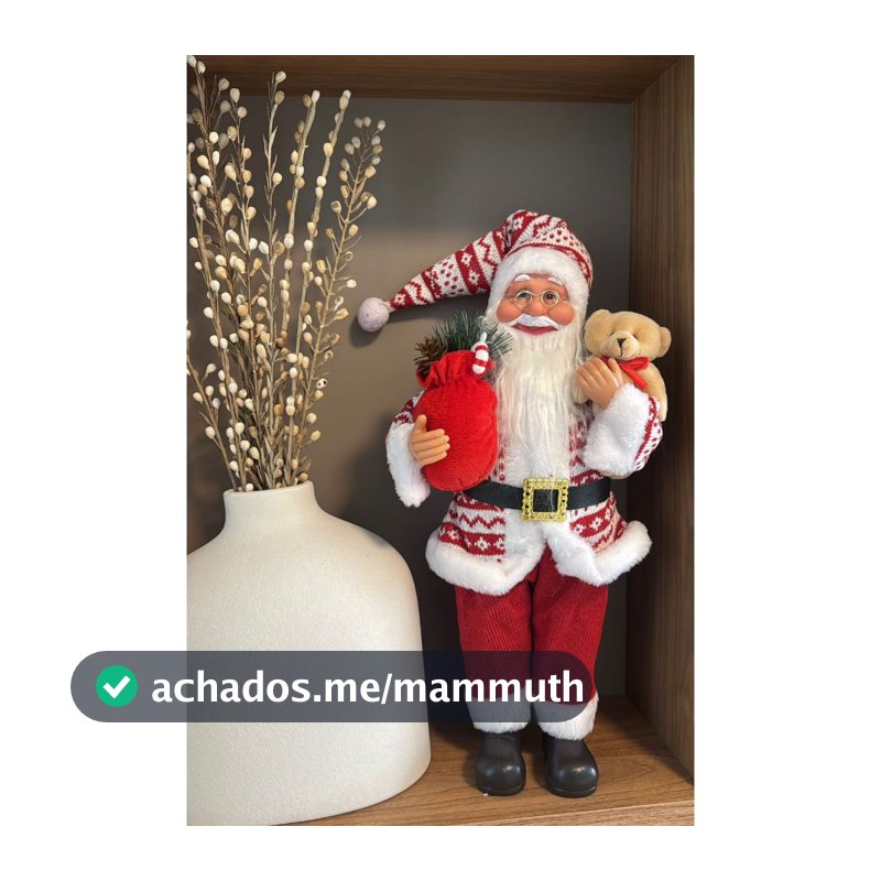 Boneco Papai Noel Luxo Enfeite Natalino Decoração de Natal para Casa Noel Decorativo