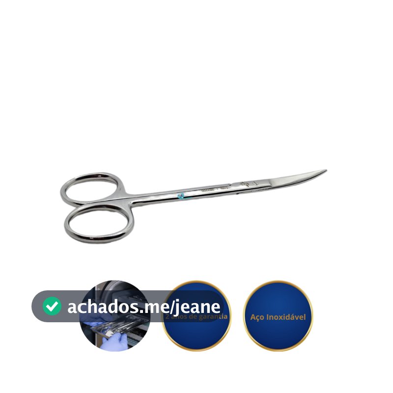 Tesoura Iris Curva Ice - Odontológica/ Média/ Cirurgica